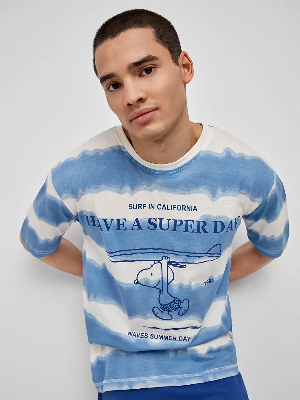 Pijama Gisela hombre corto verano Snoopy algodón 20285