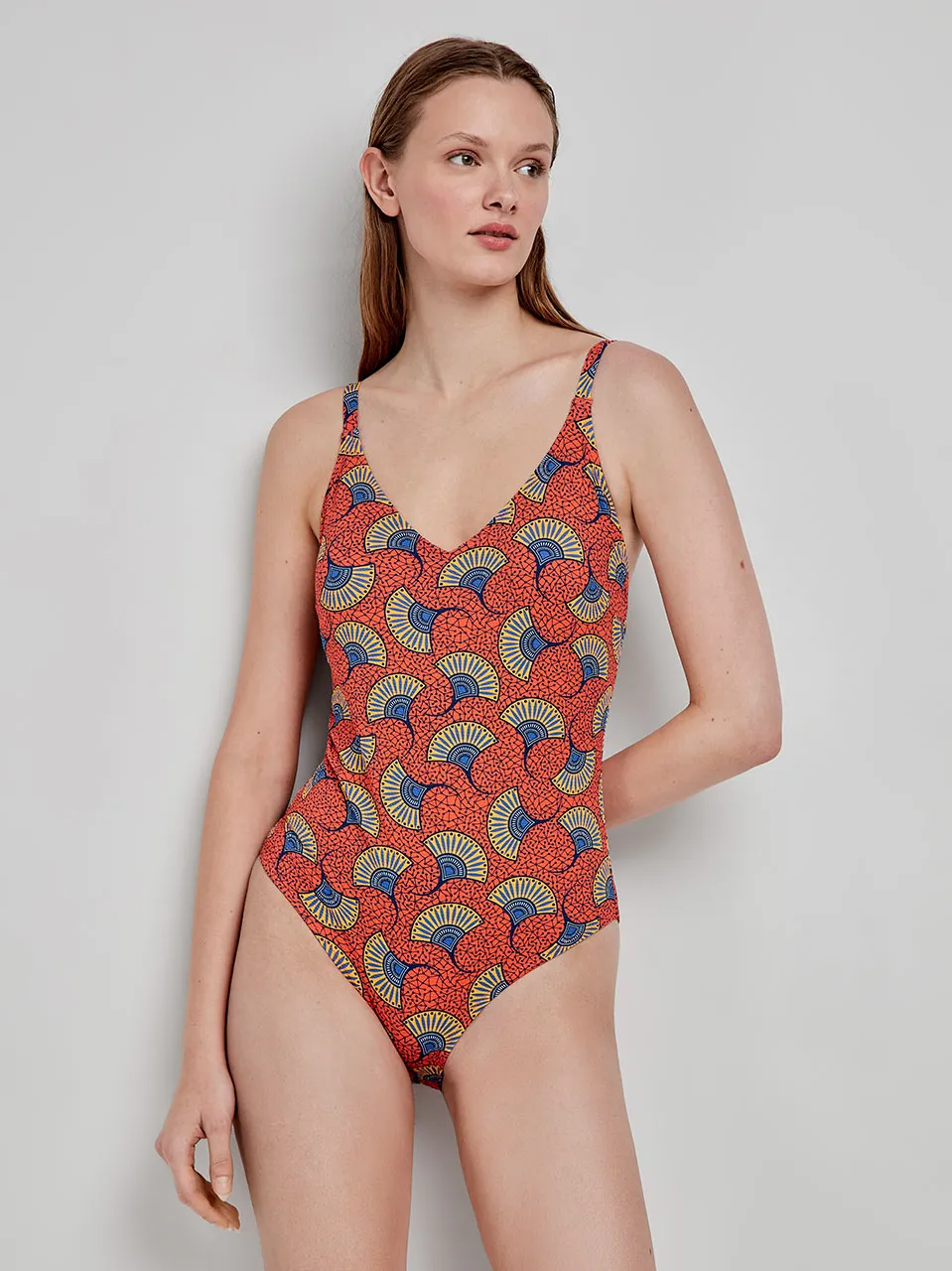 Bañador Gisela plus size estampado 30244